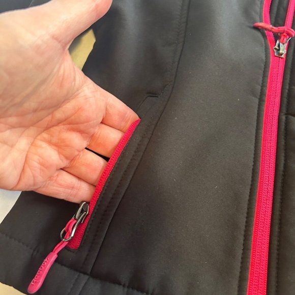 REEBOK Girls Black with Fuchsia Pink Ski Snow Jacket Hooded Zip Size 4T - Picture 4 of 8